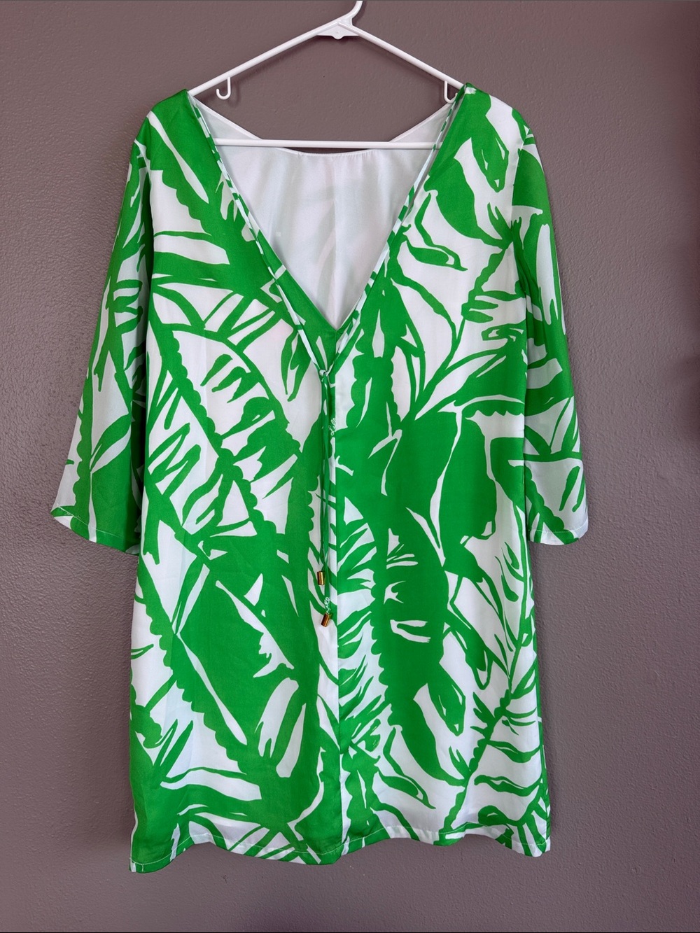 Lilly Pulitzer for Target Green and White Tropical-Print Shift Dress - Picture 4 of 4